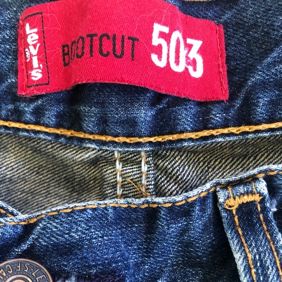 🌿 LEVIS 🌿 Men’s Blue Denim Bootcut Jeans Size W38 L32 - Picture 4 of 6